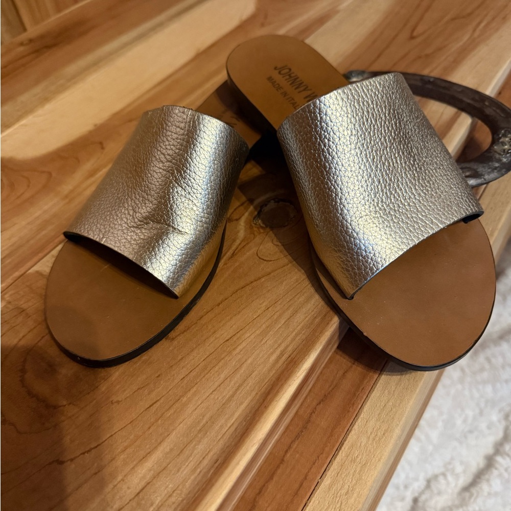 Women's Gold Johnny Was Slide Sandals